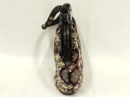 平和屋着物●和装小物　和装バッグ　ハンドバッグ　ビーズバッグ　花菱　逸品　AABL7052ay