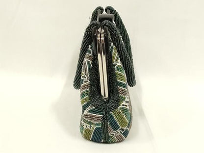平和屋着物●和装小物　和装バッグ　ハンドバッグ　ビーズバッグ　立波文　逸品　AABL7053ay