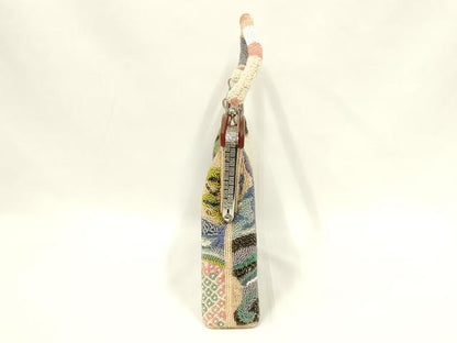 平和屋着物●和装小物　和装バッグ　ハンドバッグ　ビーズバッグ　風景文　逸品　AABL7057ay