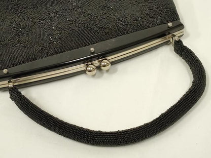 平和屋着物●和装小物　和装バッグ　ハンドバッグ　ビーズバッグ　蔦草　逸品　AABL7059ay