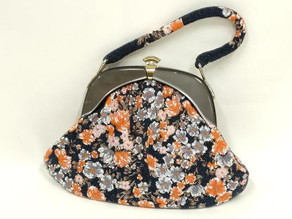 平和屋着物●和装小物　和装バッグ　ハンドバッグ　ビーズバッグ　花柄　逸品　AABL7061ay