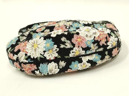 平和屋着物●和装小物　和装バッグ　ハンドバッグ　ビーズバッグ　花柄　逸品　AABL7065ay