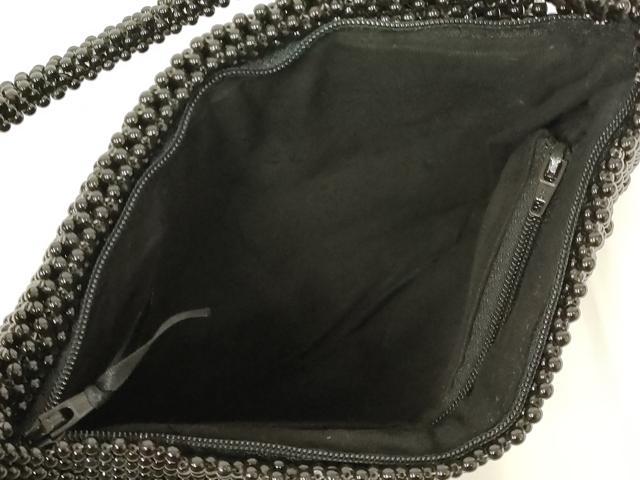 平和屋着物●和装小物　和装バッグ　ハンドバッグ　黒珊瑚　ブラックコーラル　保証書・保管袋付き　逸品　AABL7070ay