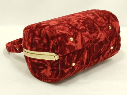 平和屋着物●和装小物　和装バッグ・草履セット　紗織　ハンドバッグ　ベルベット　逸品　未使用　AABL7075ay
