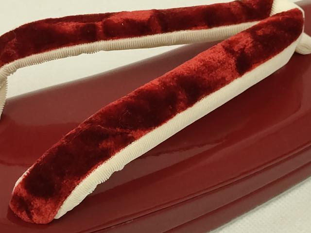 平和屋着物●和装小物　和装バッグ・草履セット　紗織　ハンドバッグ　ベルベット　逸品　未使用　AABL7075ay