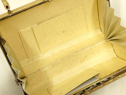 平和屋着物●和装小物　和装バッグ・草履セット　礼装用　ハンドバッグ　洋花文　金糸　金銀彩　帯地使用　逸品　AABL7078ay