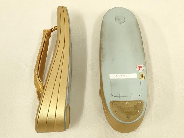 平和屋着物●和装小物　和装バッグ・草履セット　礼装用　ハンドバッグ　洋花文　金糸　金銀彩　帯地使用　逸品　AABL7078ay