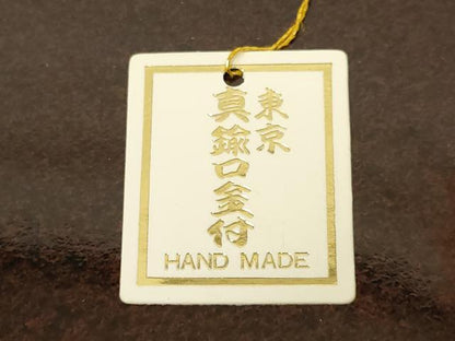 平和屋着物●和装小物　和装バッグ・草履セット　ハンドバッグ　舞蝶文　金彩　本皮製品　逸品　未使用　AABL7087ay