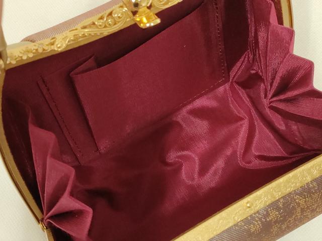 平和屋着物●和装小物　和装バッグ・草履セット　ハンドバッグ　霞文　金糸　金彩　逸品　AABL7088ay