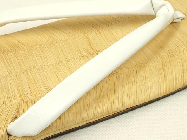 平和屋着物●男性　和装小物　雪駄　畳表　鼻緒:白　逸品　未使用　AABL7105ay