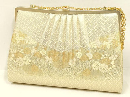 平和屋着物▼和装小物　和装バッグ・草履セット　ハンドバッグ　クラッチバッグ　金糸　逸品　AABL7110ay