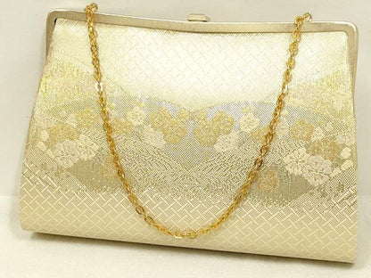 平和屋着物▼和装小物　和装バッグ・草履セット　ハンドバッグ　クラッチバッグ　金糸　逸品　AABL7110ay