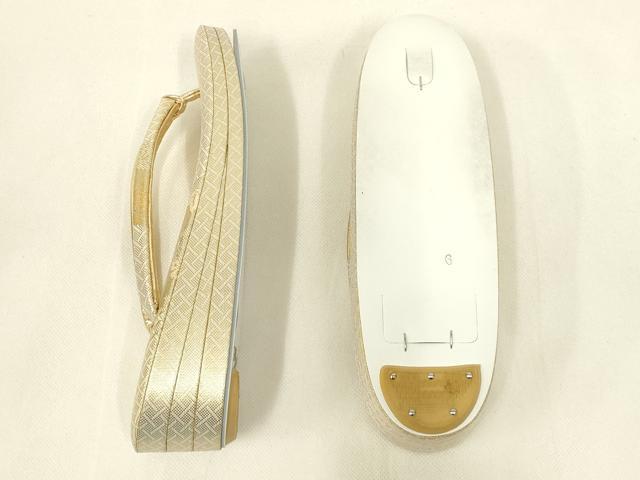 平和屋着物▼和装小物　和装バッグ・草履セット　ハンドバッグ　クラッチバッグ　金糸　逸品　AABL7110ay