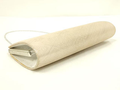 平和屋着物▼和装小物　和装バッグ・草履セット　ハンドバッグ　クラッチバッグ　菱繋ぎ　銀糸　逸品　AABL7112ay