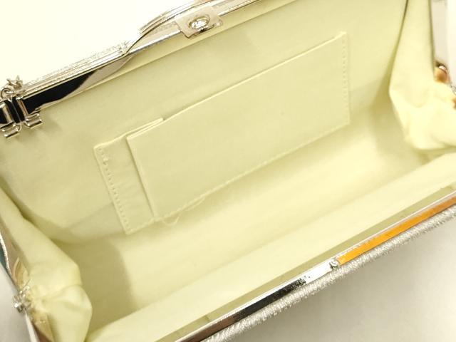 平和屋着物▼和装小物　和装バッグ・草履セット　ハンドバッグ　クラッチバッグ　銀糸　逸品　AABL7113ay