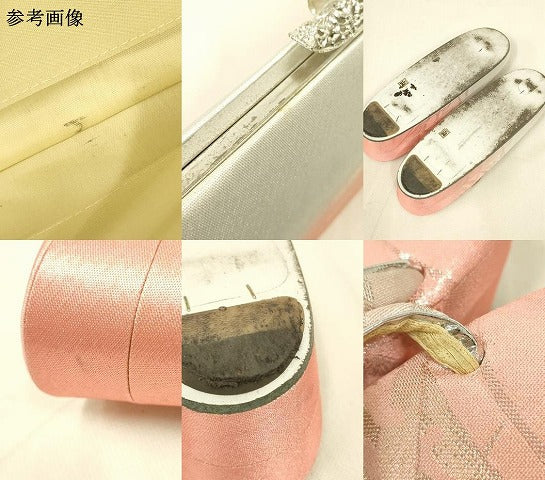 平和屋着物▼和装小物　和装バッグ・草履セット　ハンドバッグ　クラッチバッグ　芝文　雪芝　金糸　暈し　逸品　AABL7115ay