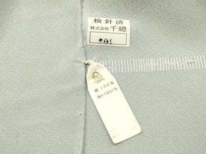平和屋着物●極上　創業460年・千總　付下げ　解き反物　着尺　雪輪花文　金彩　共八掛付き　正絹　逸品　AABL7129ay