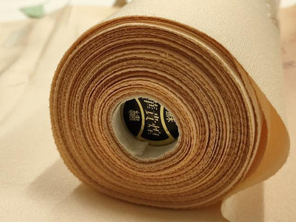 平和屋着物●中国三大刺繍 汕頭刺繍 スワトウ刺繍　付下げ　反物　着尺　霞花文　金糸　丹後ちりめん　証紙付き　逸品　未使用　AABL7130ay