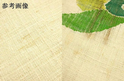 平和屋着物●西陣　帯屋捨松謹製　名古屋帯　反物　抽象文様　花　金銀糸　正絹　逸品　未使用　AABL7135ay