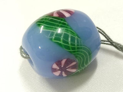 平和屋本店▼和装小物　翠嵐工房　帯留め　蜻蛉玉　逸品　未使用　AABL7142ay