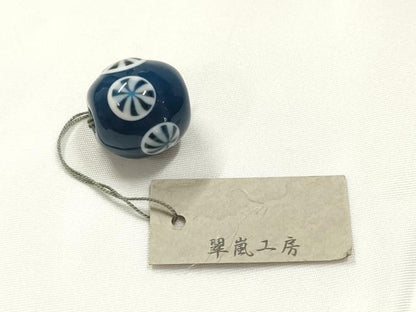 平和屋本店▼和装小物　翠嵐工房　帯留め　蜻蛉玉　逸品　未使用　AABL7147ay