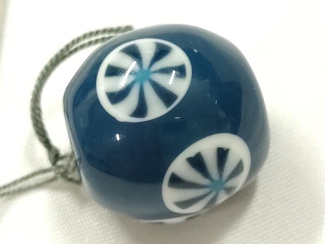 平和屋本店▼和装小物　翠嵐工房　帯留め　蜻蛉玉　逸品　未使用　AABL7147ay