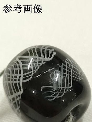 平和屋本店▼和装小物　翠嵐工房　帯留め　蜻蛉玉　逸品　未使用　AABL7148ay