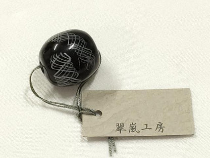 平和屋本店▼和装小物　翠嵐工房　帯留め　蜻蛉玉　逸品　未使用　AABL7148ay