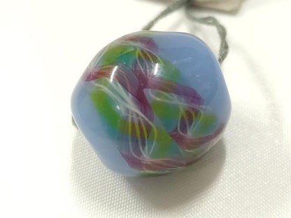 平和屋本店▼和装小物　翠嵐工房　帯留め　蜻蛉玉　逸品　未使用　AABL7154ay