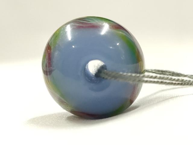 平和屋本店▼和装小物　翠嵐工房　帯留め　蜻蛉玉　逸品　未使用　AABL7154ay