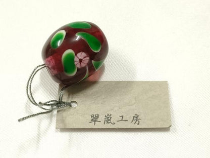 平和屋本店▼和装小物　翠嵐工房　帯留め　蜻蛉玉　逸品　未使用　AABL7155ay
