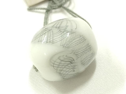 平和屋本店▼和装小物　翠嵐工房　帯留め　蜻蛉玉　逸品　未使用　AABL7156ay