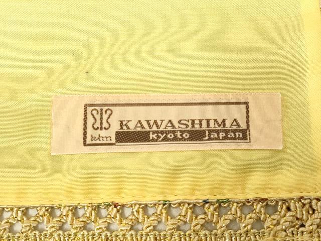 平和屋着物●西陣　川島織物　和装小物　テーブルセンター　卓布　狩猟紋錦　金糸　木箱・証紙付き　逸品　AABL7166ay