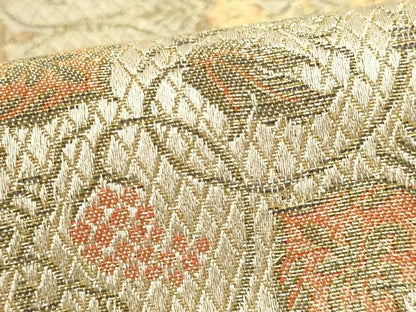 平和屋着物●西陣　川島織物　和装小物　テーブルセンター　卓布　葡萄唐草　金糸　木箱・証紙付き　逸品　AABL7168ay