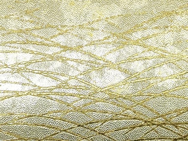 平和屋着物▼和装小物　和装バッグ・草履セット　金鷲本舗 東京謹製 キンワシ印　ハンドバッグ　芝文　金彩　逸品　AABL7174ay
