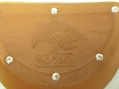 平和屋着物▼和装小物　和装バッグ・草履セット　金鷲本舗 東京謹製 キンワシ印　ハンドバッグ　芝文　金彩　逸品　AABL7174ay