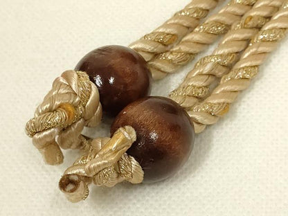 平和屋着物▼和装小物　和装バッグ・草履セット　佐賀錦　巾着　花柄　金糸　帯地使用　逸品　AABL7178ay
