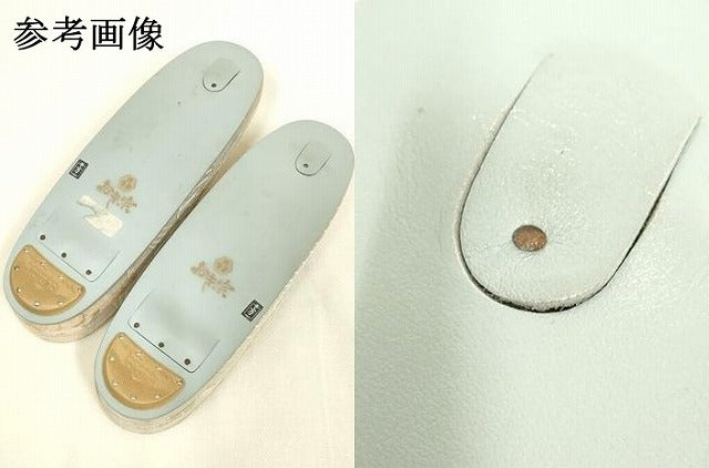 平和屋着物▼和装小物　和装バッグ・草履セット　おき宗　ハンドバッグ　クラッチバッグ　立波文　金糸　マグネット式　逸品　AABL7180ay