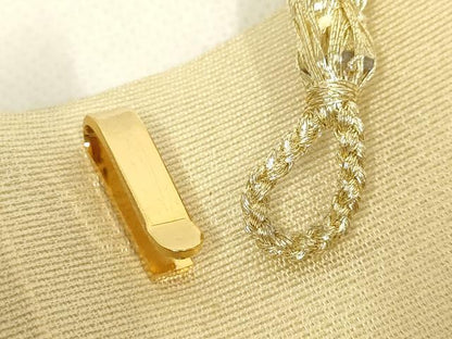 平和屋着物▼和装小物　和装バッグ・草履セット　おき宗　ハンドバッグ　クラッチバッグ　立波文　金糸　マグネット式　逸品　AABL7180ay