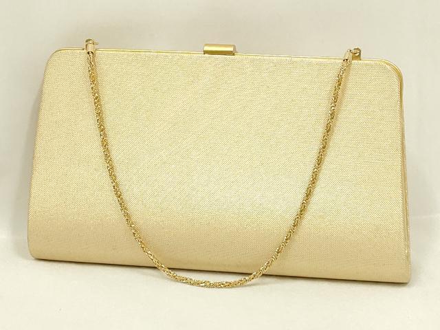 平和屋着物▼和装小物　和装バッグ・草履セット　神田胡蝶　ハンドバッグ　クラッチバッグ　地紙花文　金糸　金彩　逸品　AABL7183ay
