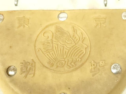 平和屋着物▼和装小物　和装バッグ・草履セット　神田胡蝶　ハンドバッグ　クラッチバッグ　地紙花文　金糸　金彩　逸品　AABL7183ay