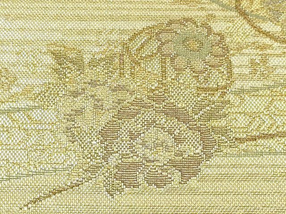 平和屋着物▼和装小物　和装バッグ・草履セット　佐賀錦　ハンドバッグ　流水花鞠文　金銀糸　逸品　AABL7192ay