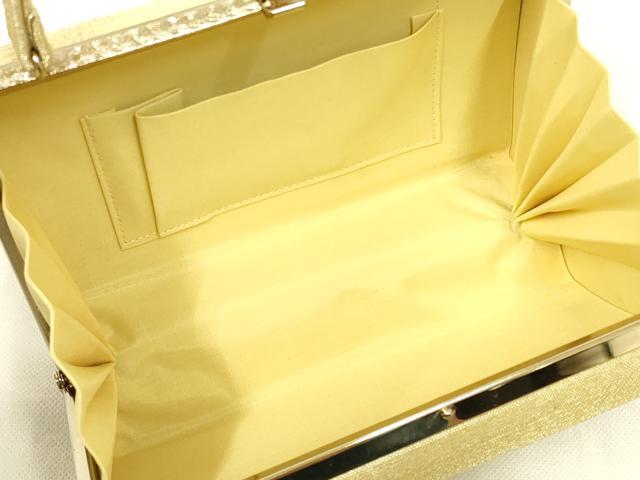 平和屋着物▼和装小物　和装バッグ・草履セット　佐賀錦　ハンドバッグ　流水花鞠文　金銀糸　逸品　AABL7192ay