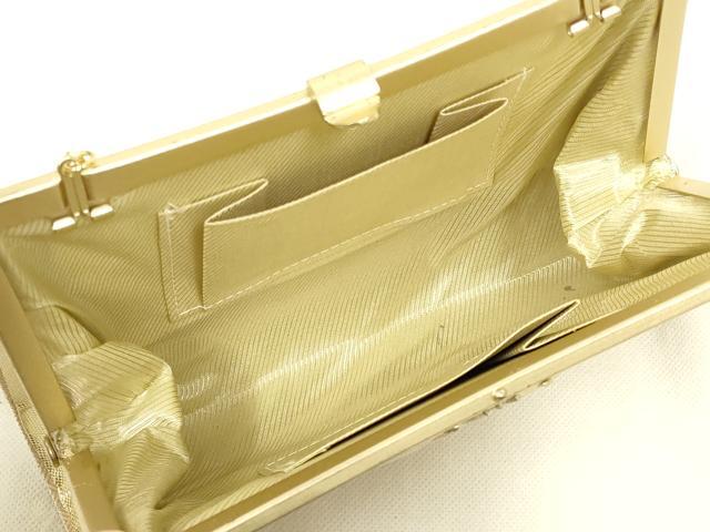 平和屋着物▼和装小物　和装バッグ・草履セット　佐賀錦　ハンドバッグ　クラッチバッグ　糸巻　花　金糸　逸品　AABL7193ay