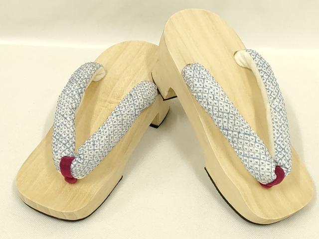平和屋着物▼和装小物　下駄　桐下駄　鼻緒:絞り　逸品　AABL7199ay