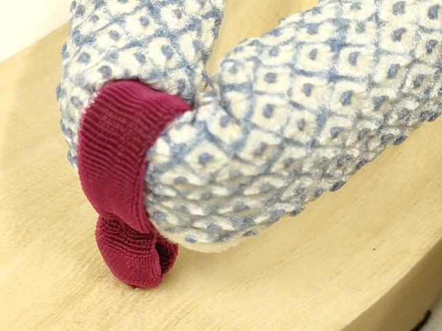 平和屋着物▼和装小物　下駄　桐下駄　鼻緒:絞り　逸品　AABL7199ay
