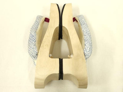 平和屋着物▼和装小物　下駄　桐下駄　鼻緒:絞り　逸品　AABL7199ay