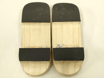 平和屋着物▼和装小物　下駄　桐下駄　鼻緒:絞り　逸品　AABL7199ay