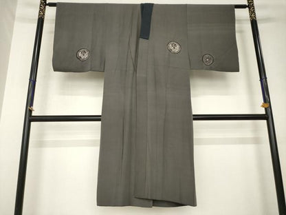 平和屋着物●男性　長襦袢　袷　絞り　丸文　正絹　逸品　AABL7205ck