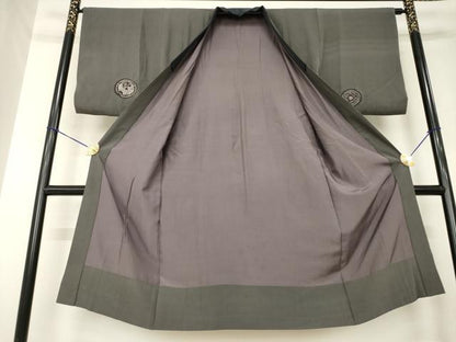 平和屋着物●男性　長襦袢　袷　絞り　丸文　正絹　逸品　AABL7205ck